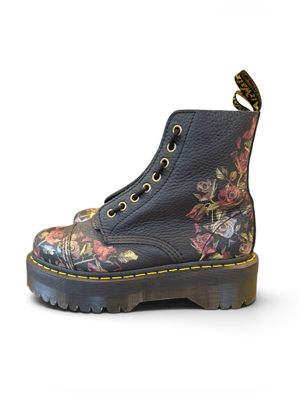 Dr. Martens SINCLAIR DECAYED
ROSES LEATHER PLATFORM BOOTS - Picture 3 of 7